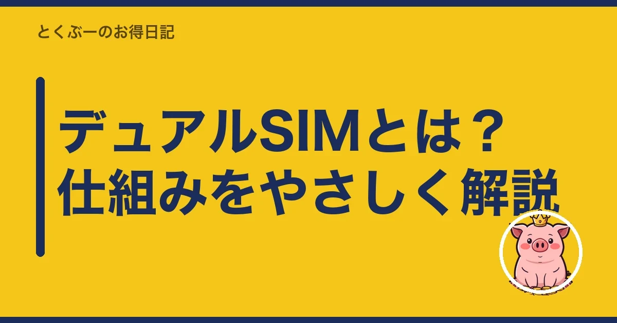 デュアルSIMとは？仕組みをやさしく解説｜とくぶー