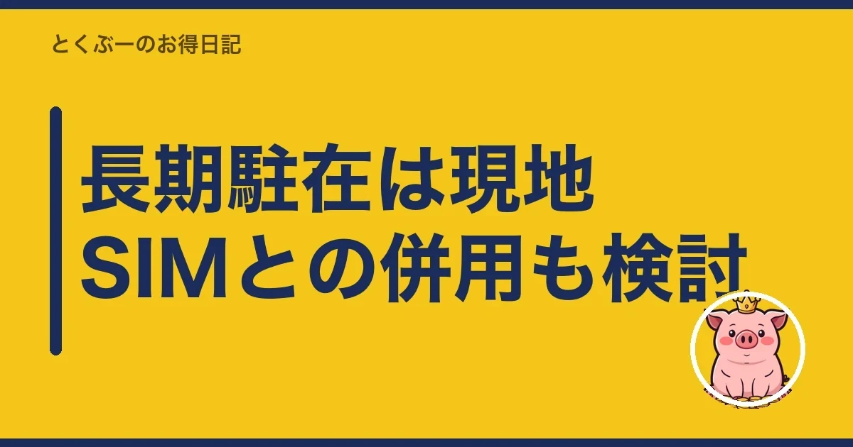 長期駐在は現地SIMとの併用も検討|とくぶー