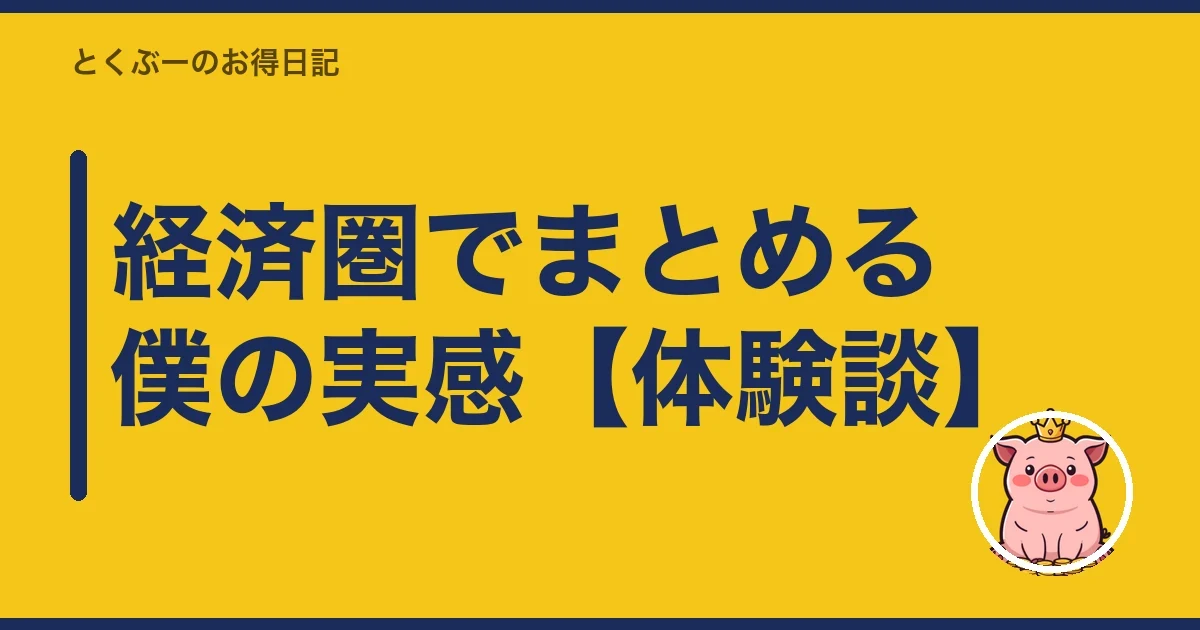 経済圏でまとめる僕の実感【体験談】|とくぶー