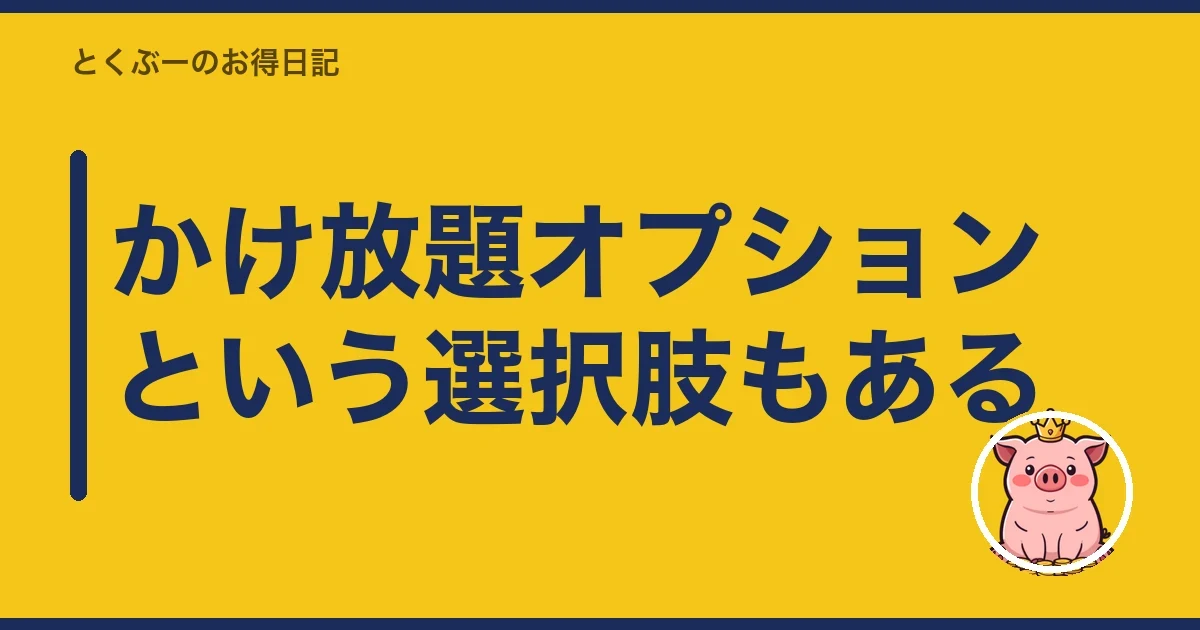 かけ放題オプションという選択肢もある|とくぶー