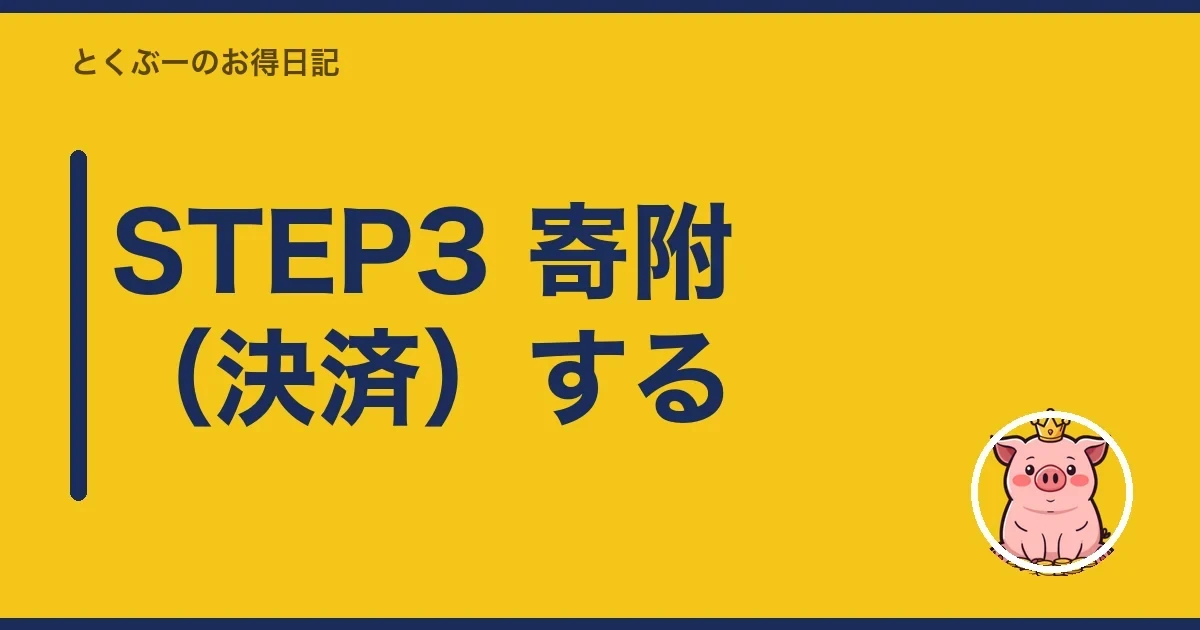 STEP3 寄附（決済）する｜とくぶー