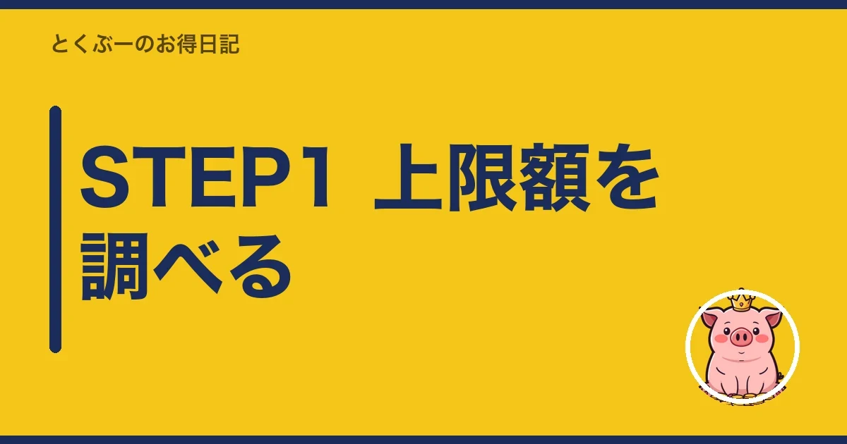 STEP1 上限額を調べる｜とくぶー