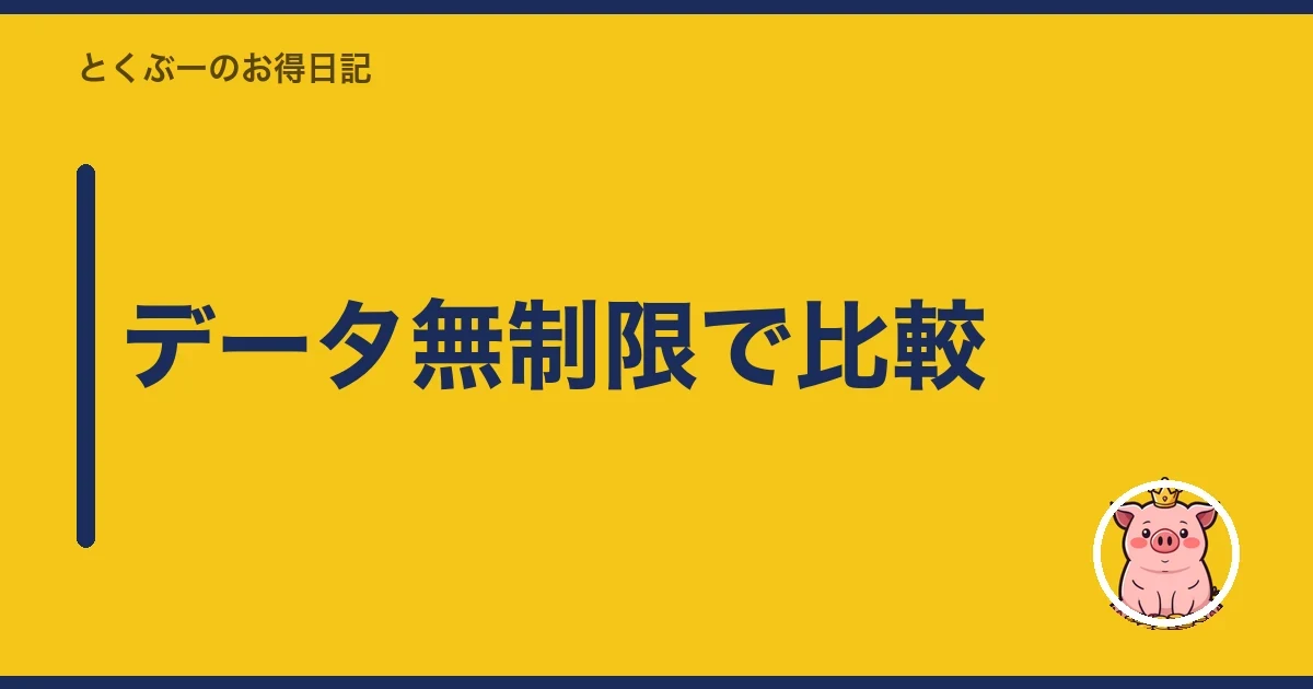 データ無制限で比較｜とくぶー