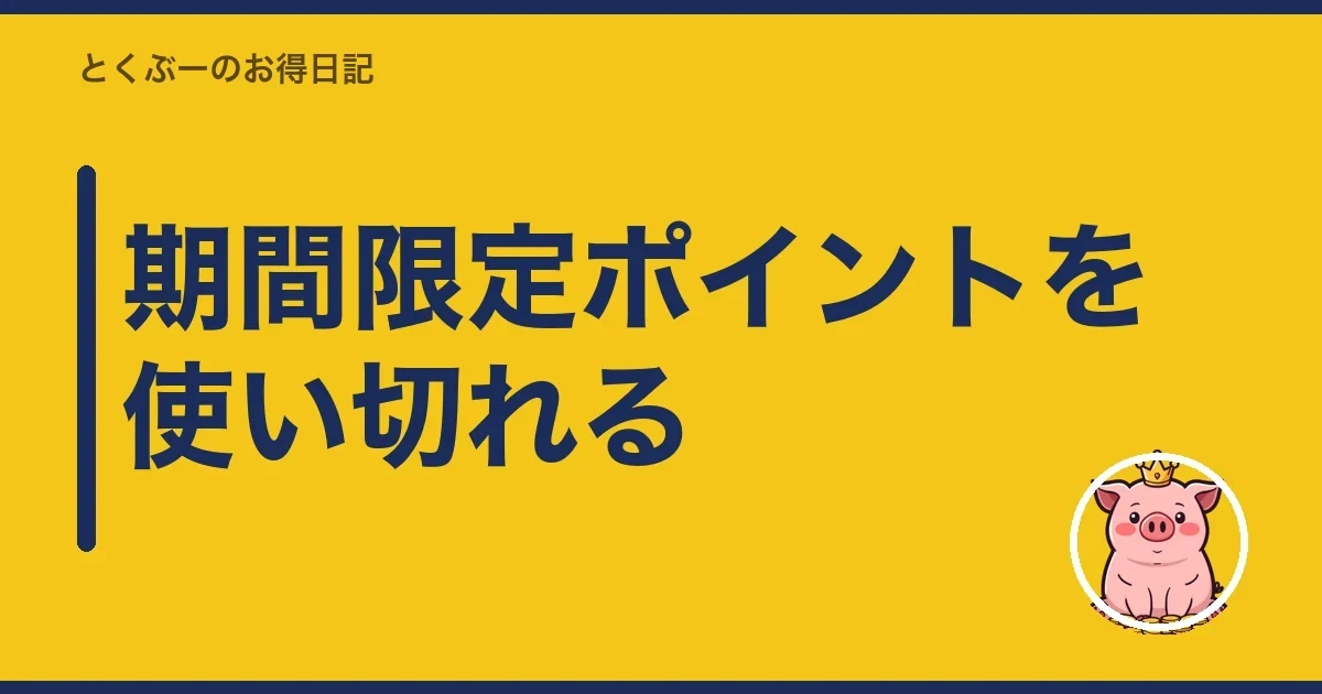 期間限定ポイントを使い切れる|とくぶー