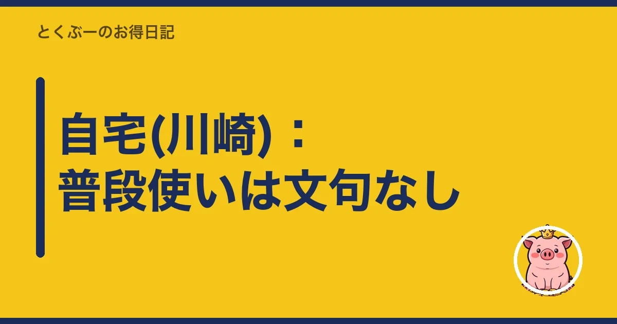 自宅(川崎)：普段使いは文句なし｜とくぶー