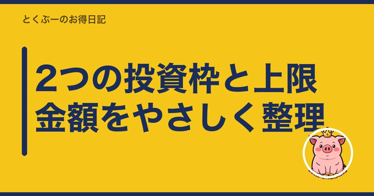 2つの投資枠と上限金額をやさしく整理｜とくぶー