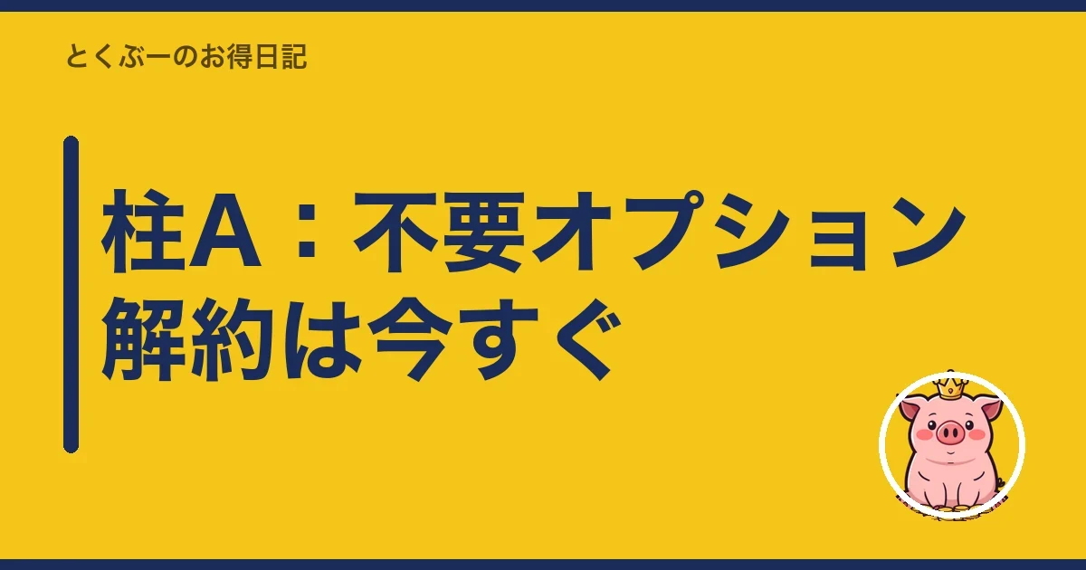 柱A:不要オプション解約は今すぐ|とくぶー