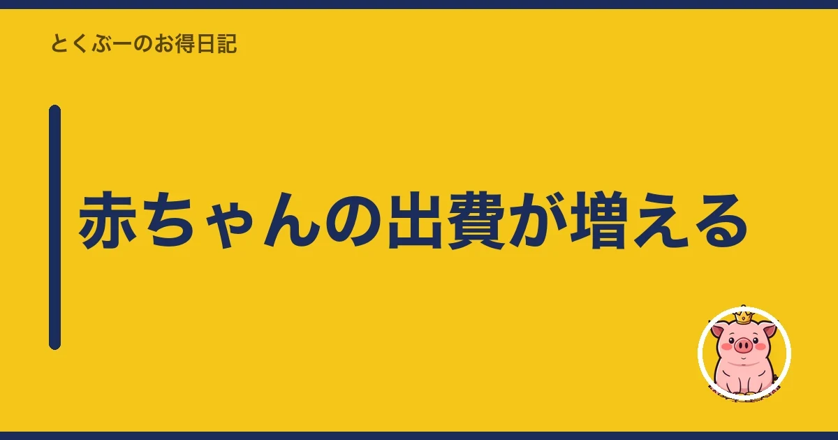 赤ちゃんの出費が増える|とくぶー