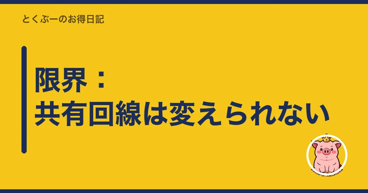 限界:共有回線は変えられない|とくぶー
