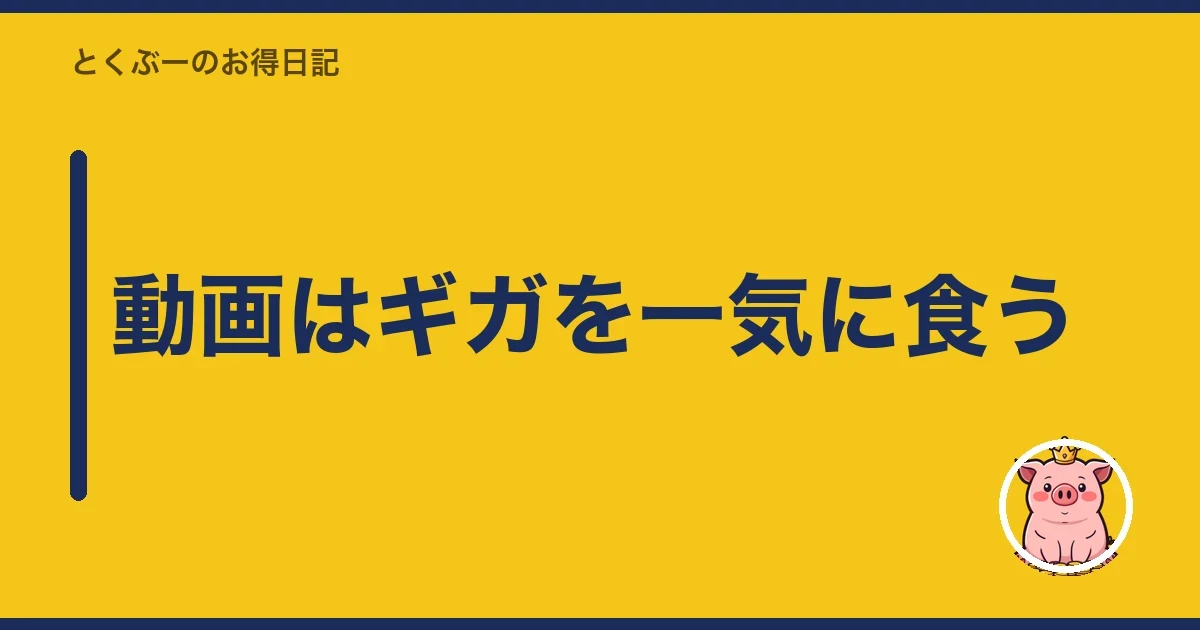 動画はギガを一気に食う|とくぶー