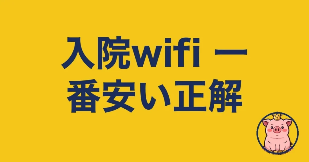 入院中のwifi問題を2年格安SIM使う僕が本音で解説