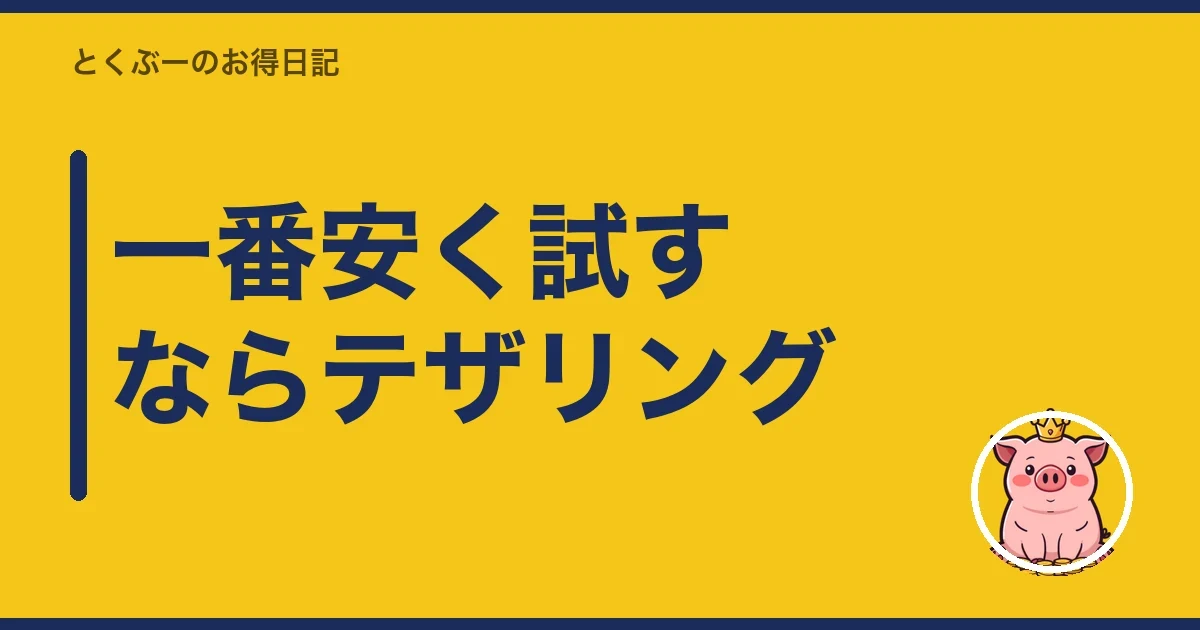 一番安く試すならテザリング|とくぶー