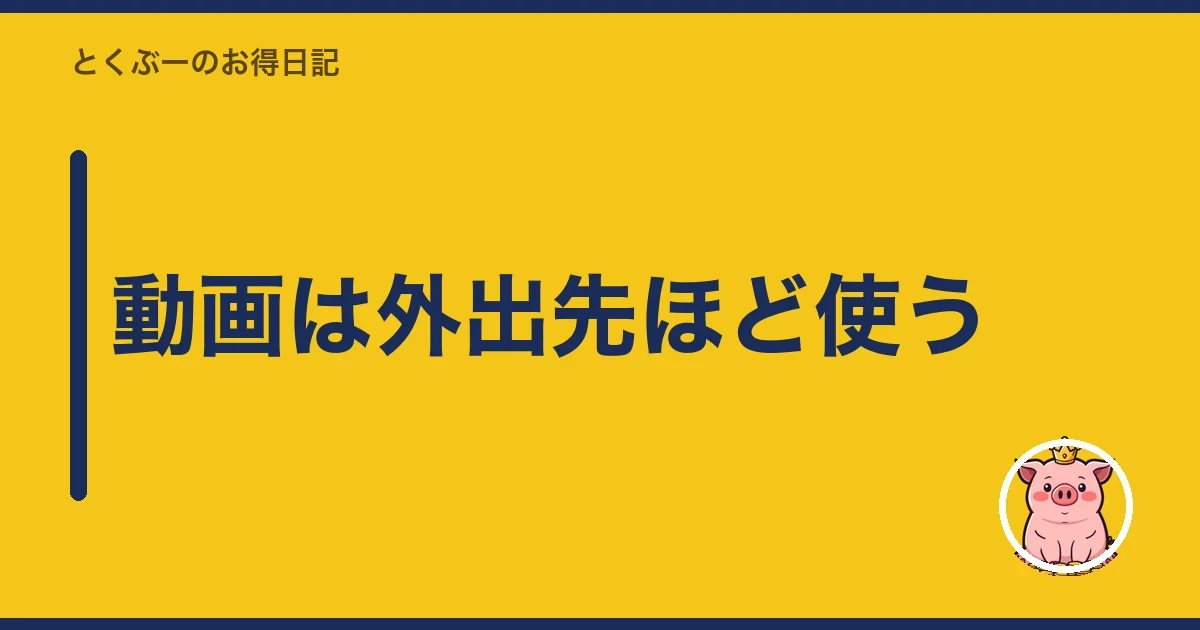 動画は外出先ほど使う｜とくぶー