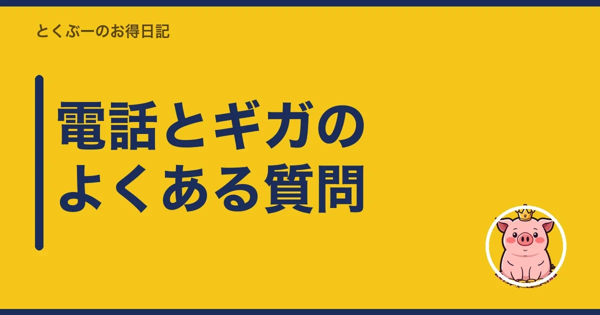電話とギガのよくある質問|とくぶー