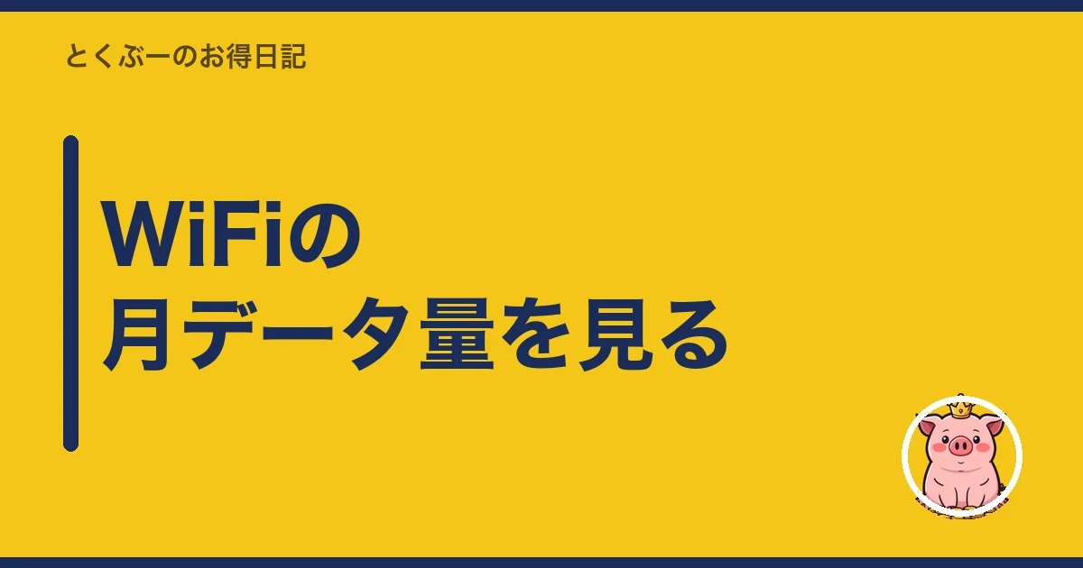 WiFiの月データ量を見る｜とくぶー