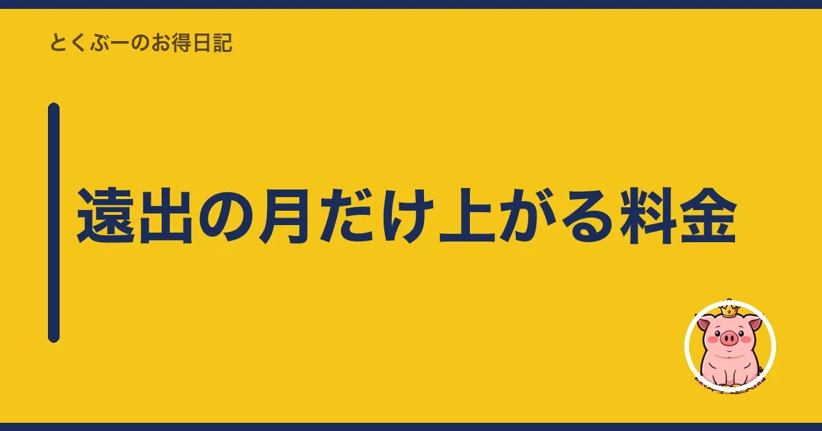 遠出の月だけ上がる料金|とくぶー