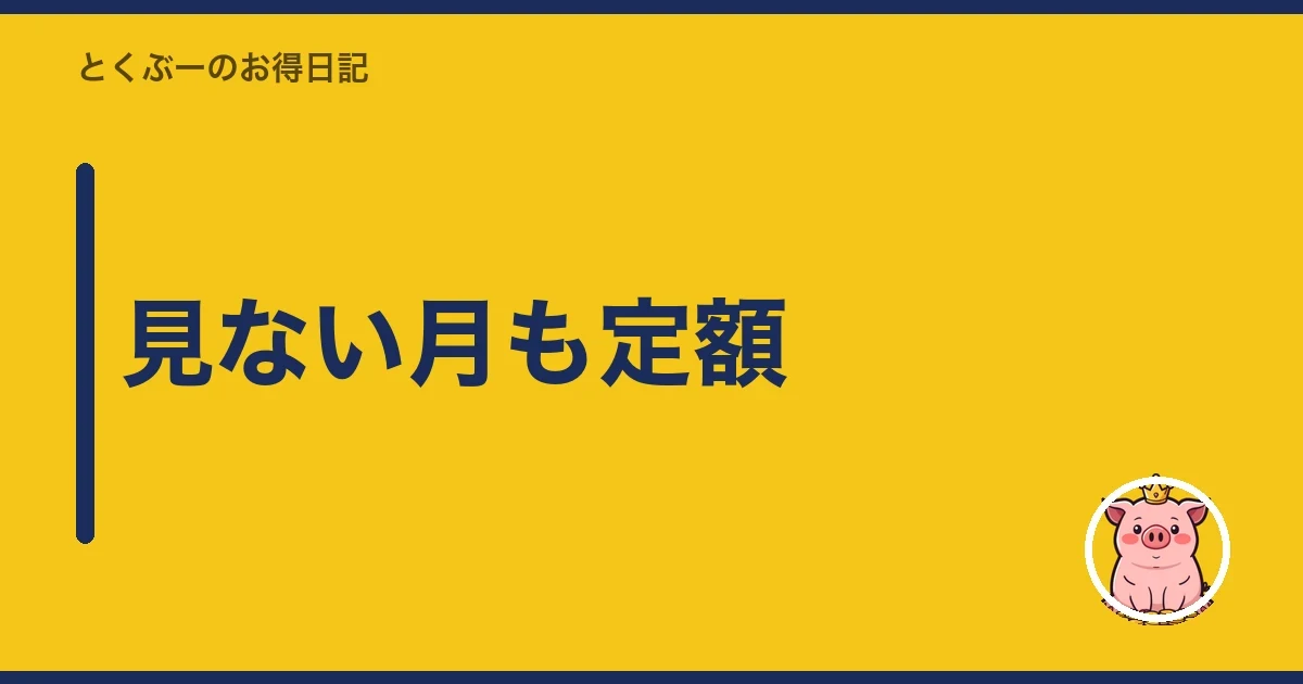 見ない月も定額｜とくぶー