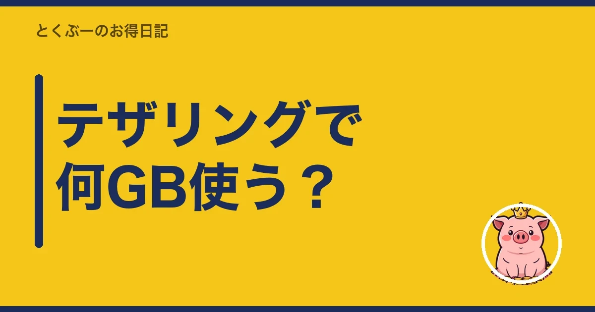 テザリングで何GB使う?|とくぶー
