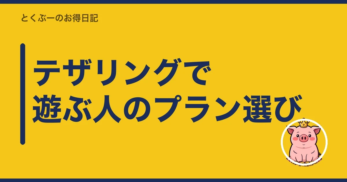 テザリングで遊ぶ人のプラン選び|とくぶー