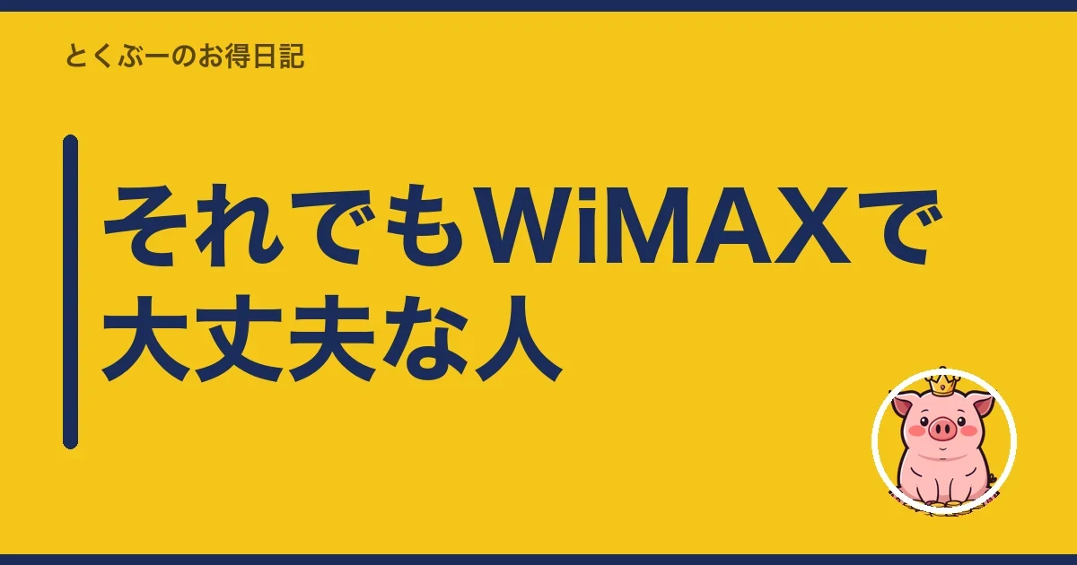 それでもWiMAXで大丈夫な人|とくぶー