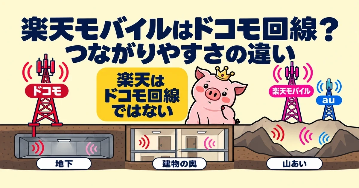 楽天モバイルはドコモ回線？つながりやすさの違い｜とくぶー