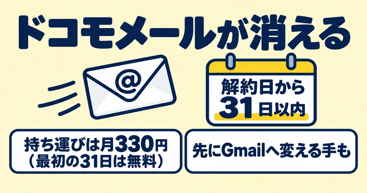 ドコモメールが消える｜とくぶー